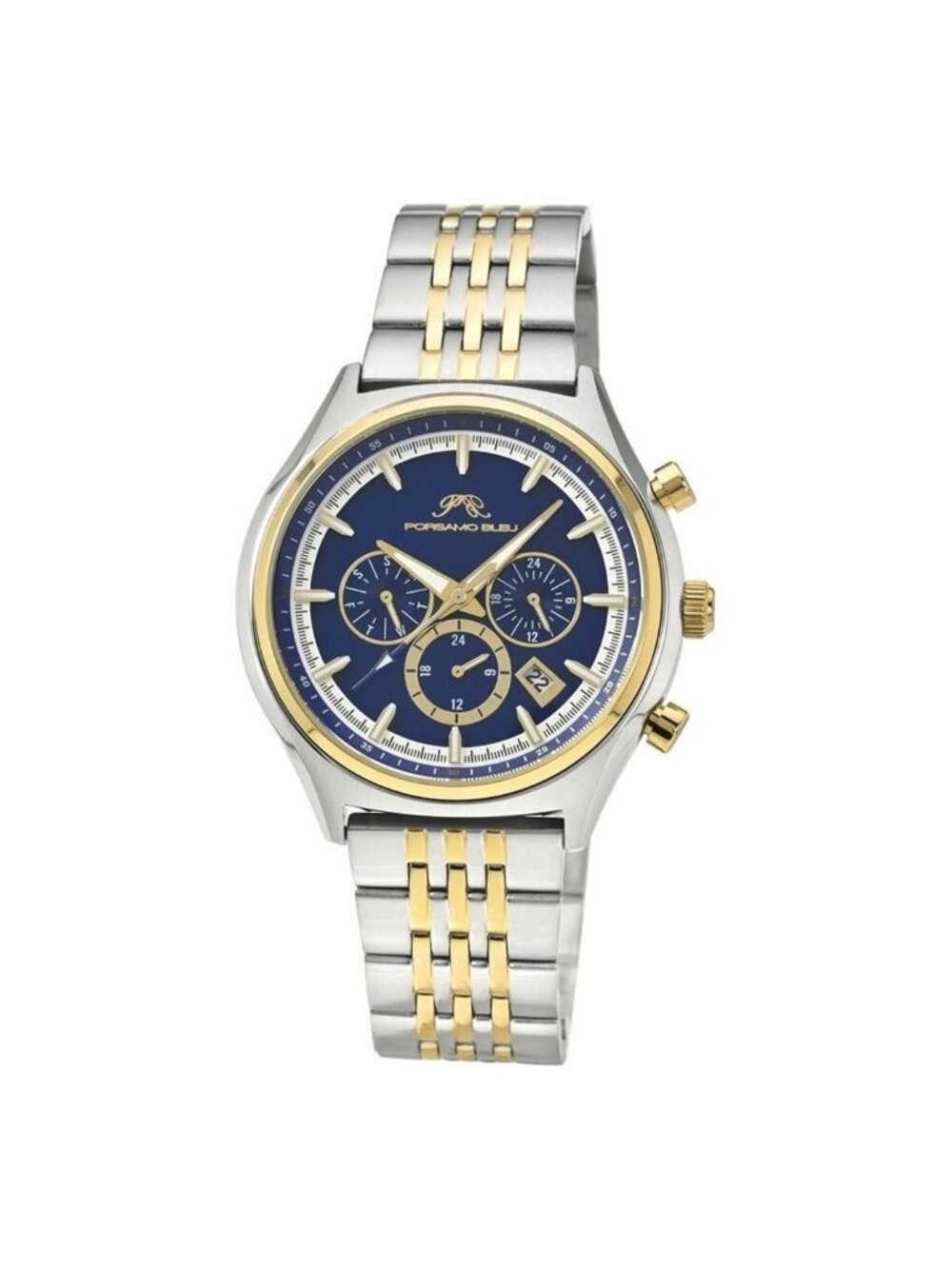 NWT Porsamo Bleu Charlie Quartz Blue Dial Men's Watch
